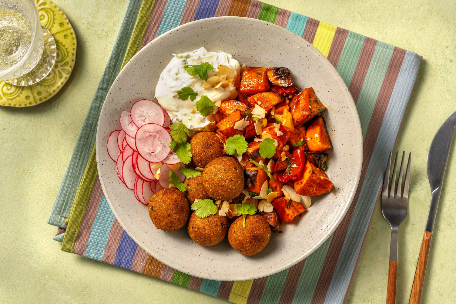 Bowl falafels & patate douce rôtie