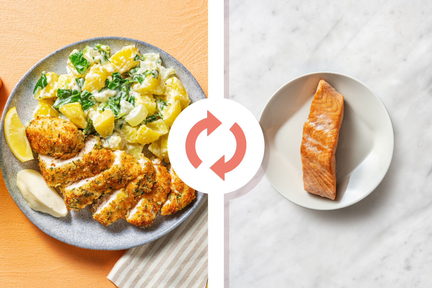 Cotoletta di salmone al timo e limone