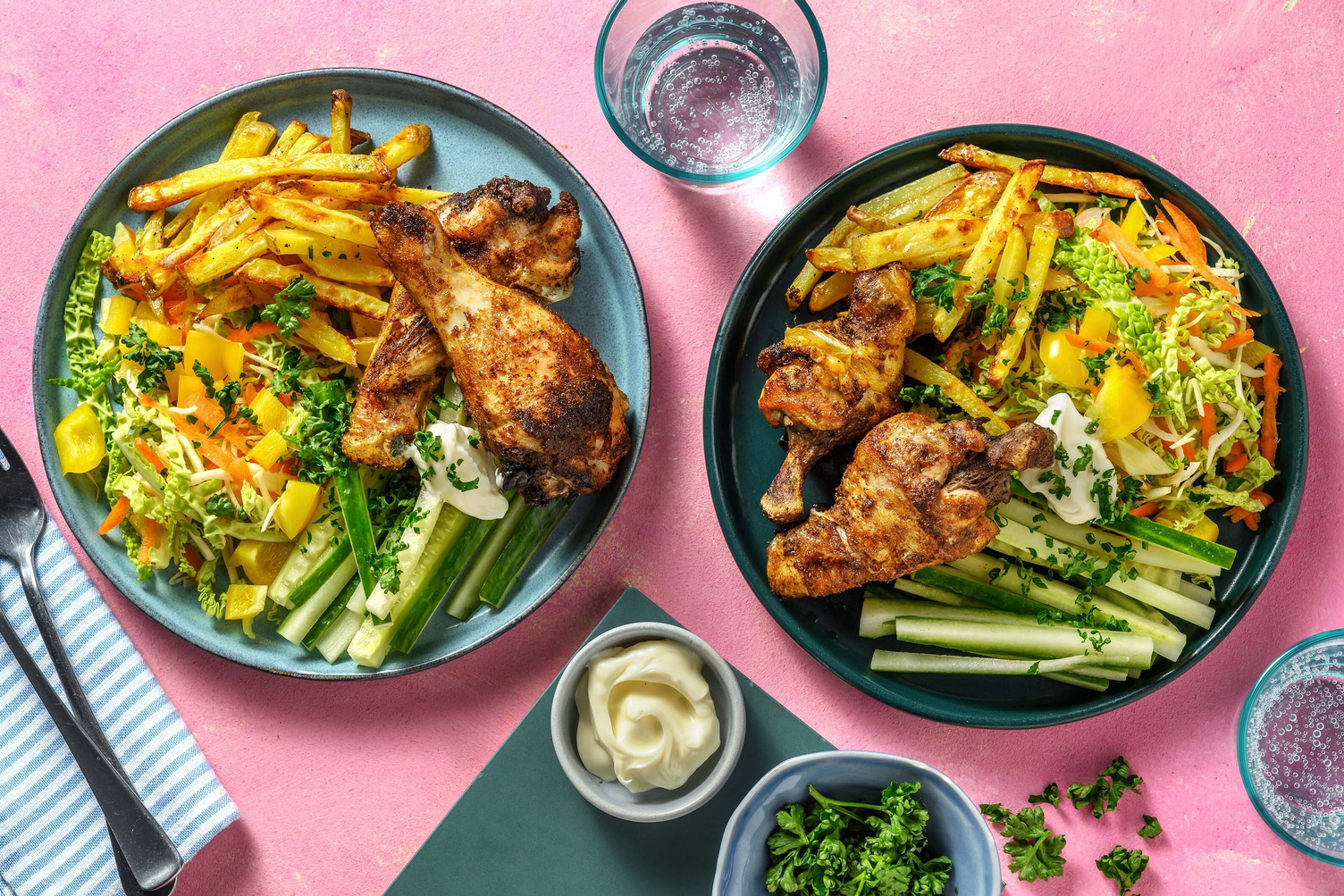 Ovnstegte kyllingelår