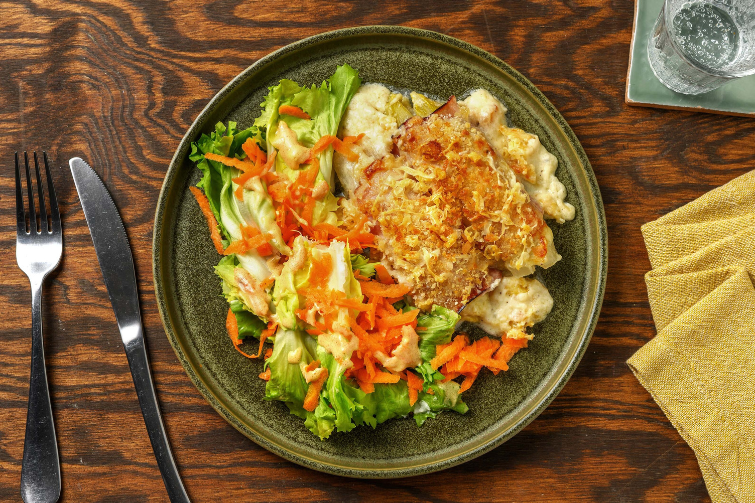 Endives au jambon gratinées