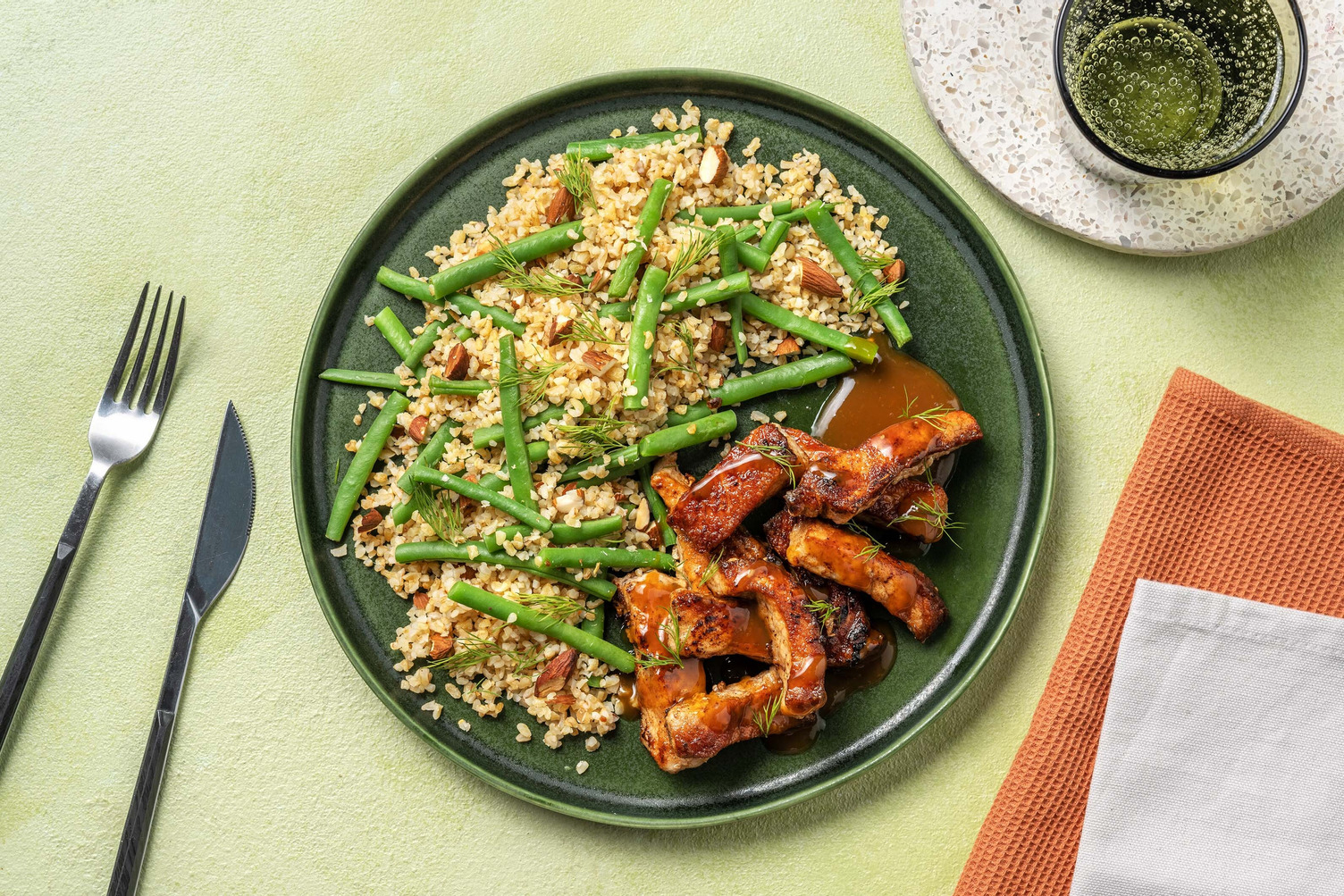 Lonza glassata all'arancia e salsa di soia