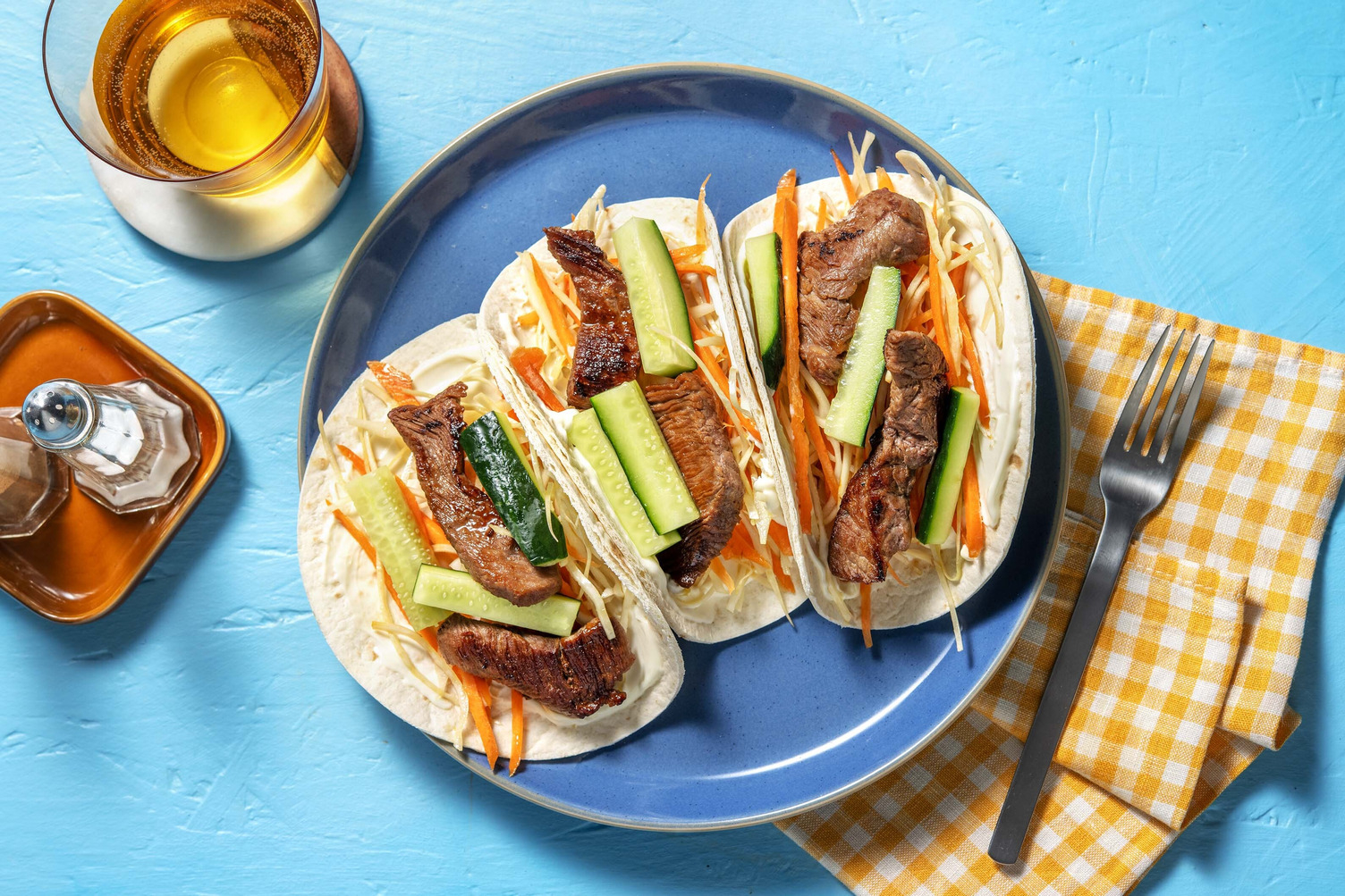 Tacos di carne all'orientale