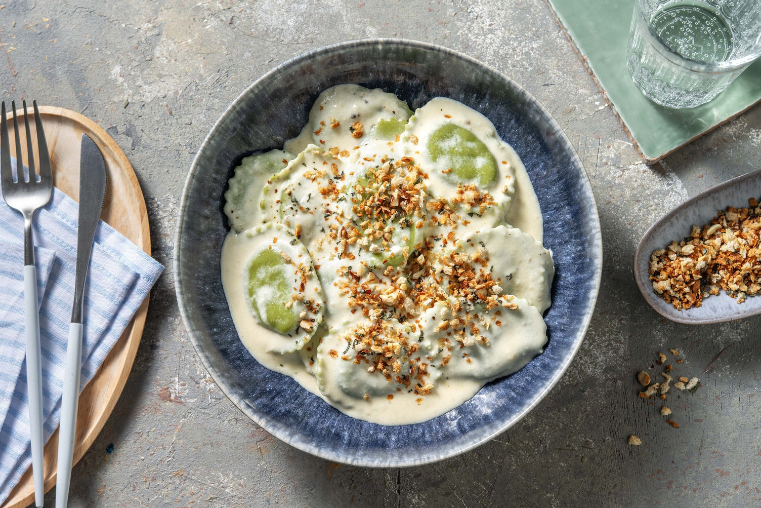 Ravioli ai carciofi e crema di pecorino Dop