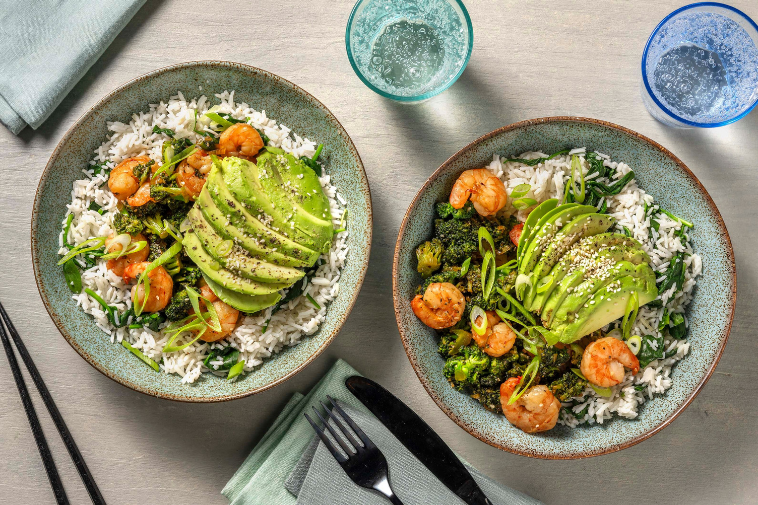 Asiatisk räk-och broccoliwok