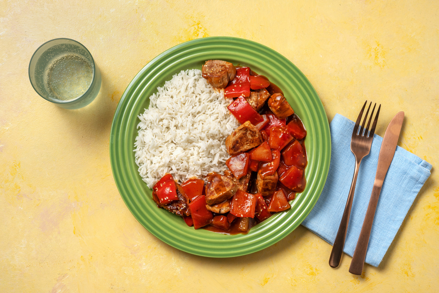 Doppeltes süßsaures Schweinefilet mit Aprikose