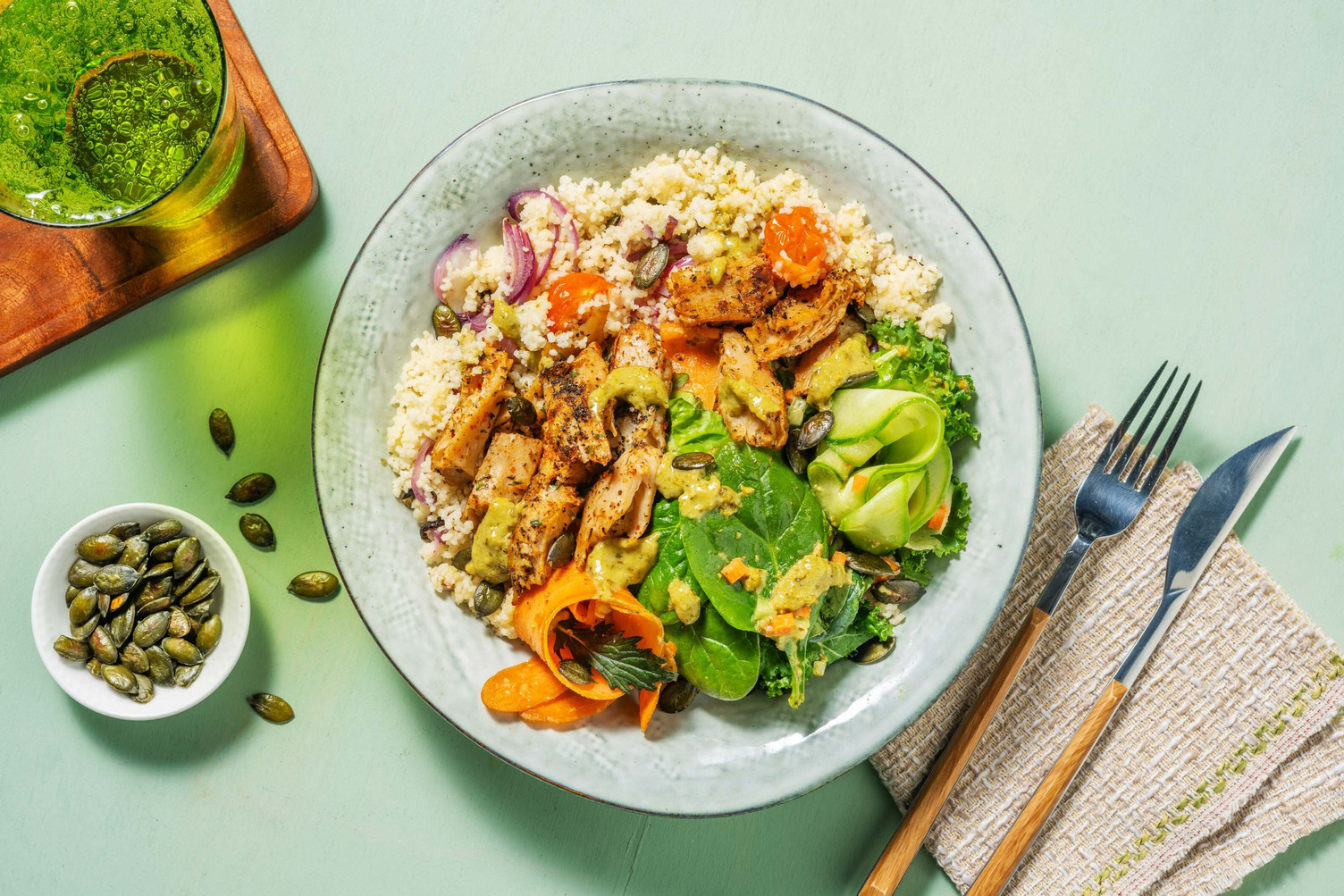 Middelhavsinspirert pulled beans-salat