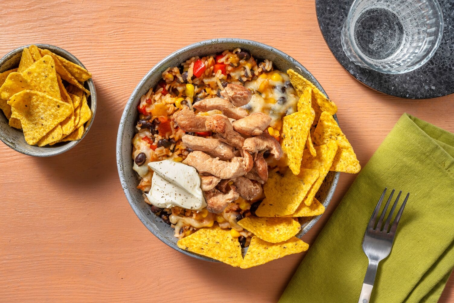 One Pan: Cheesy Enchilada-Pfanne mit Bio-Huhn