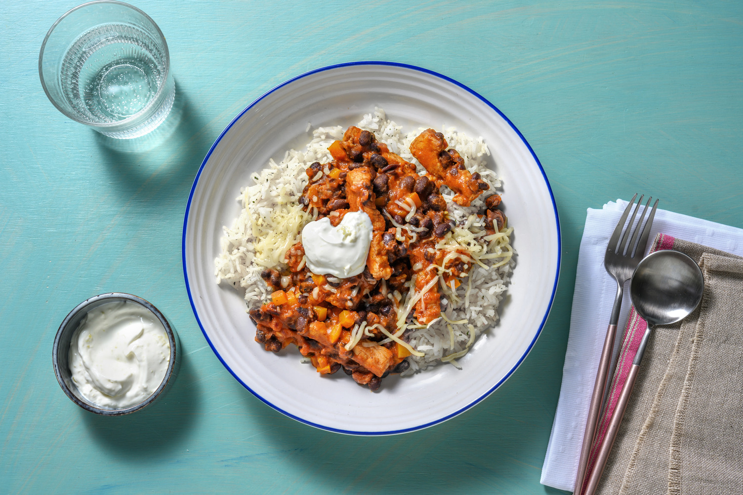 Burrito bowl au porc