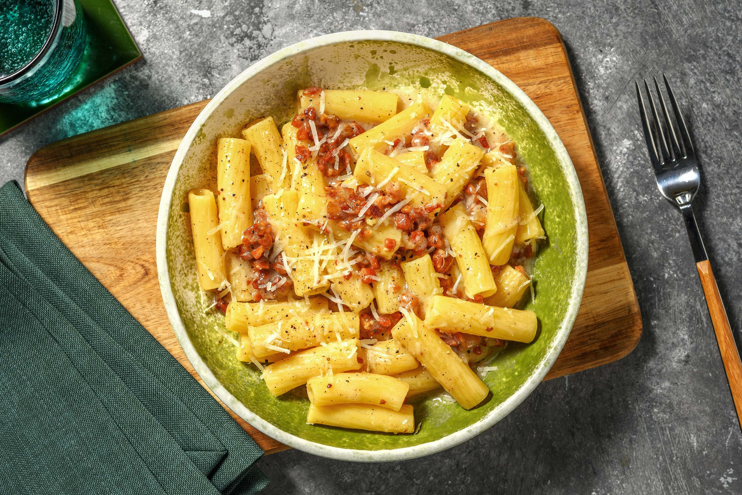 Tortiglioni alla gricia