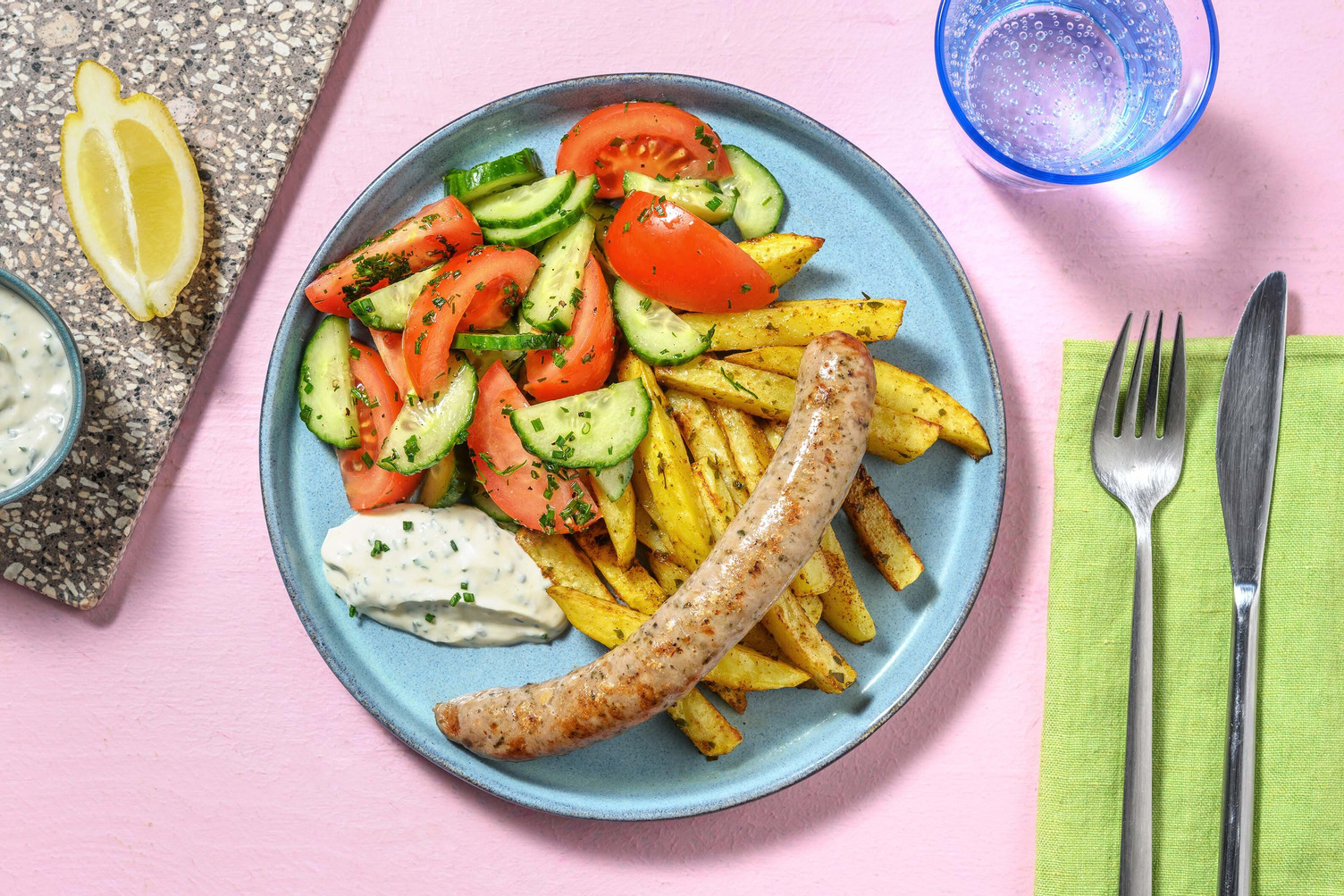 Saucisse de Toulouse & sauce ranch