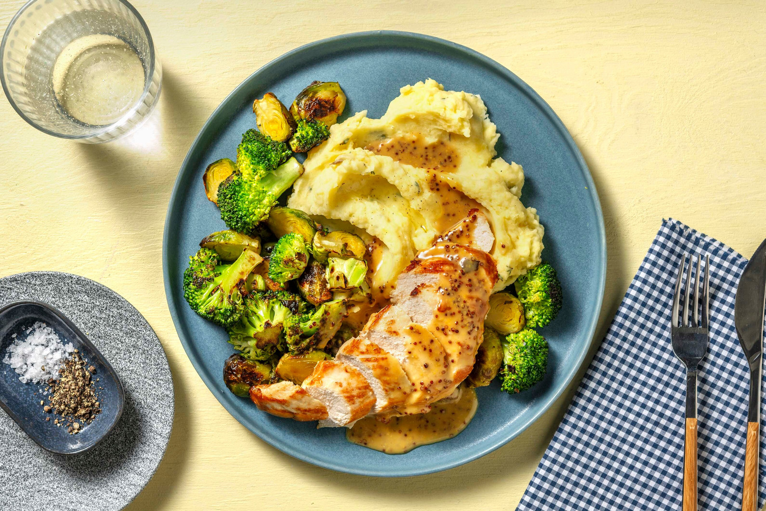 Chicken and roasted brussels sprouts