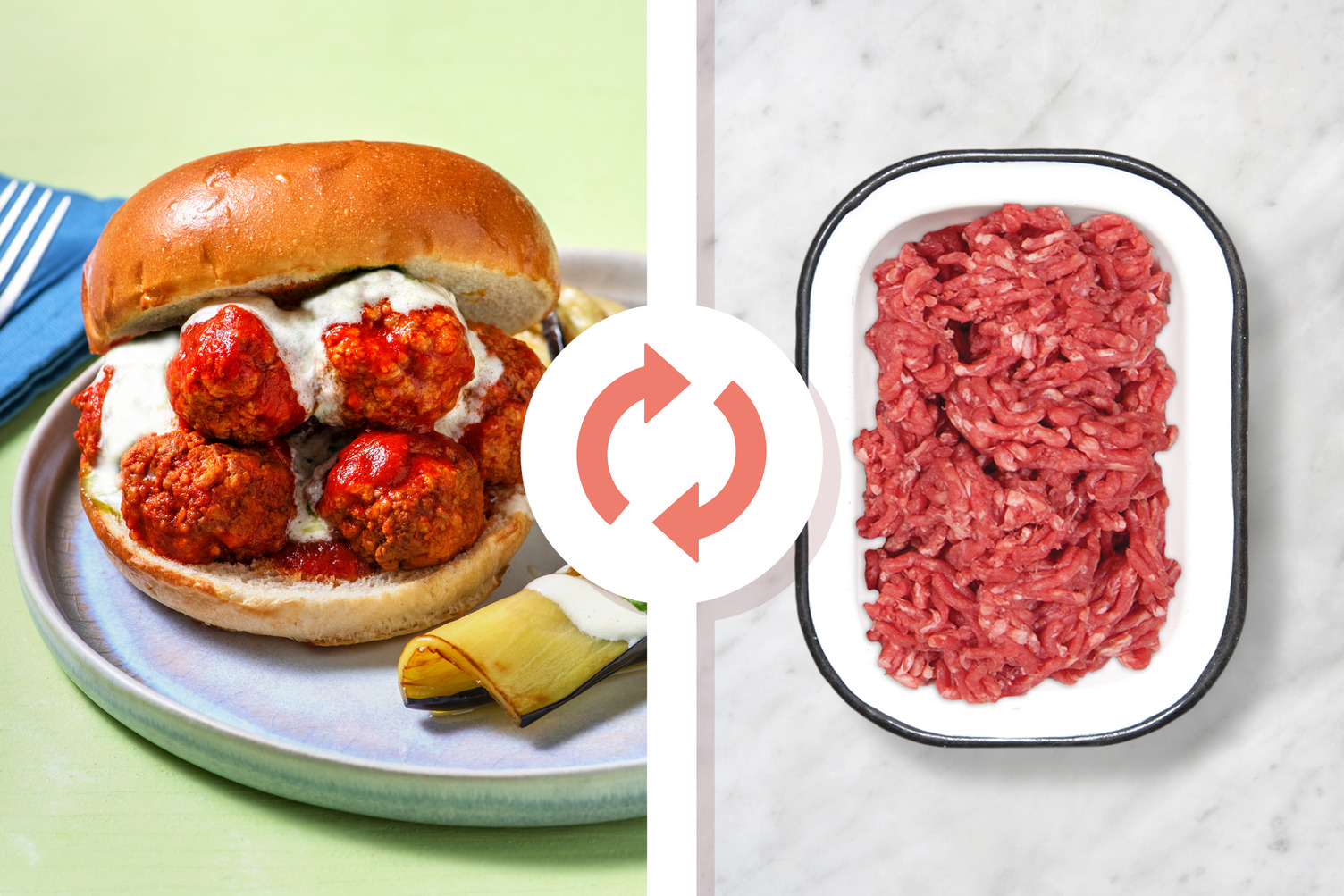 Burger alle polpette di carne e stracchino 