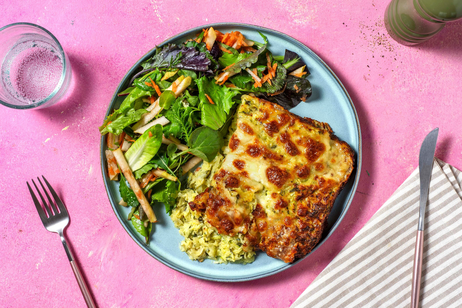 Schiacciata filante di patate e zucchine