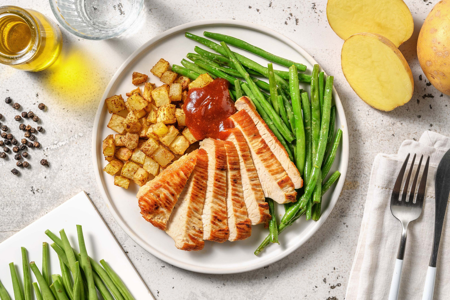 Escalope de dinde & sauce BBQ