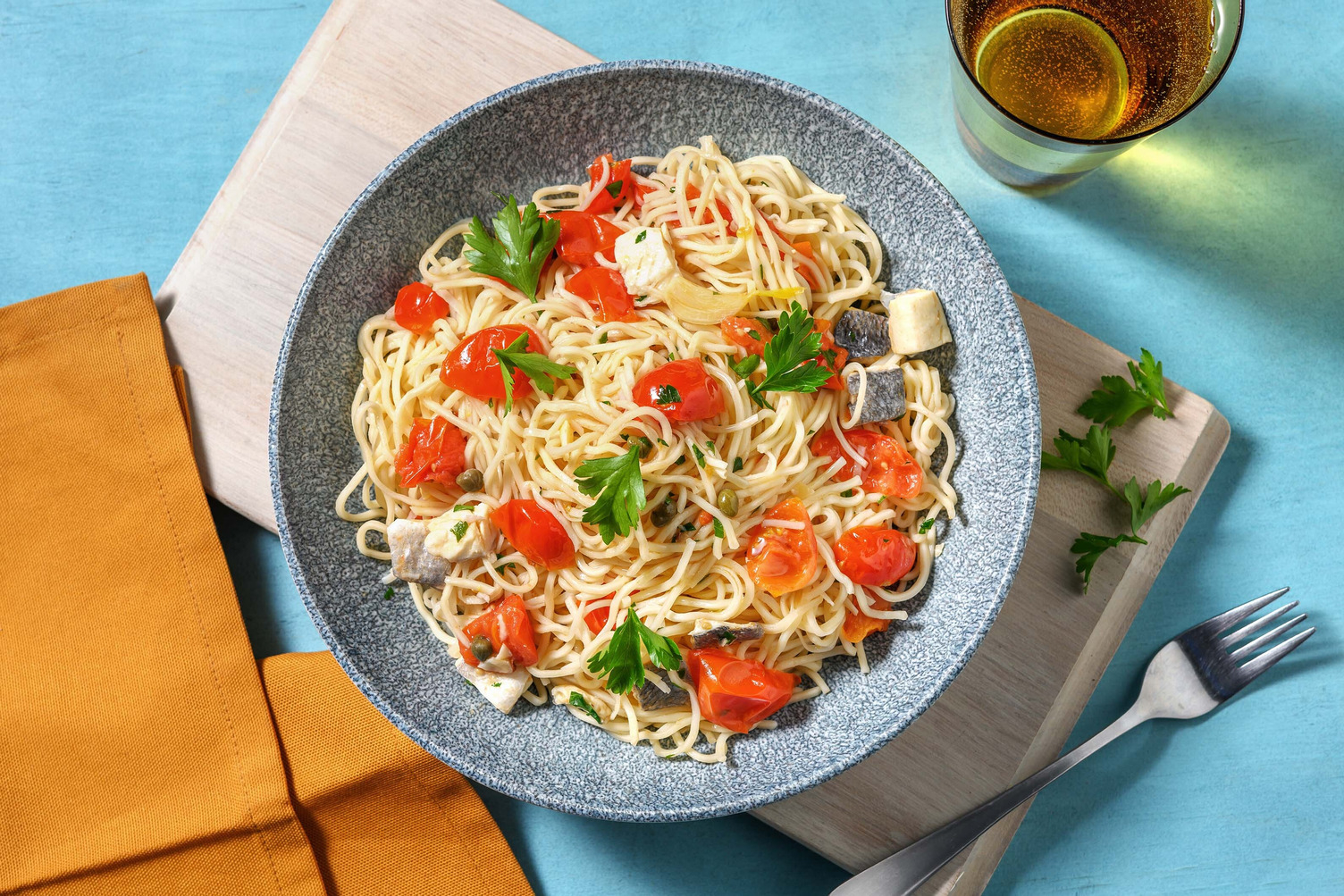 Vermicelli con orata e pomodorini 
