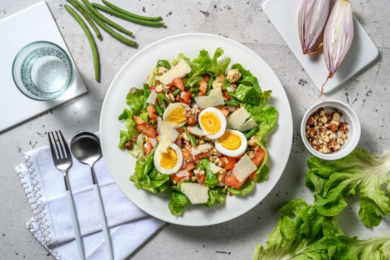 Salade poulet & haricots verts à l'italienne