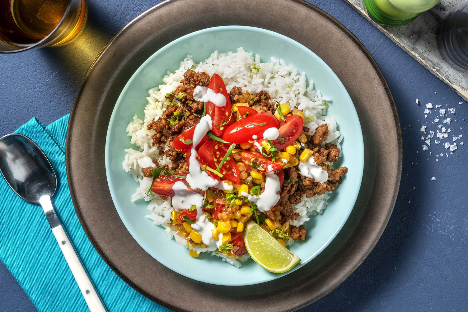 Bowl di carne alla messicana burrito-style