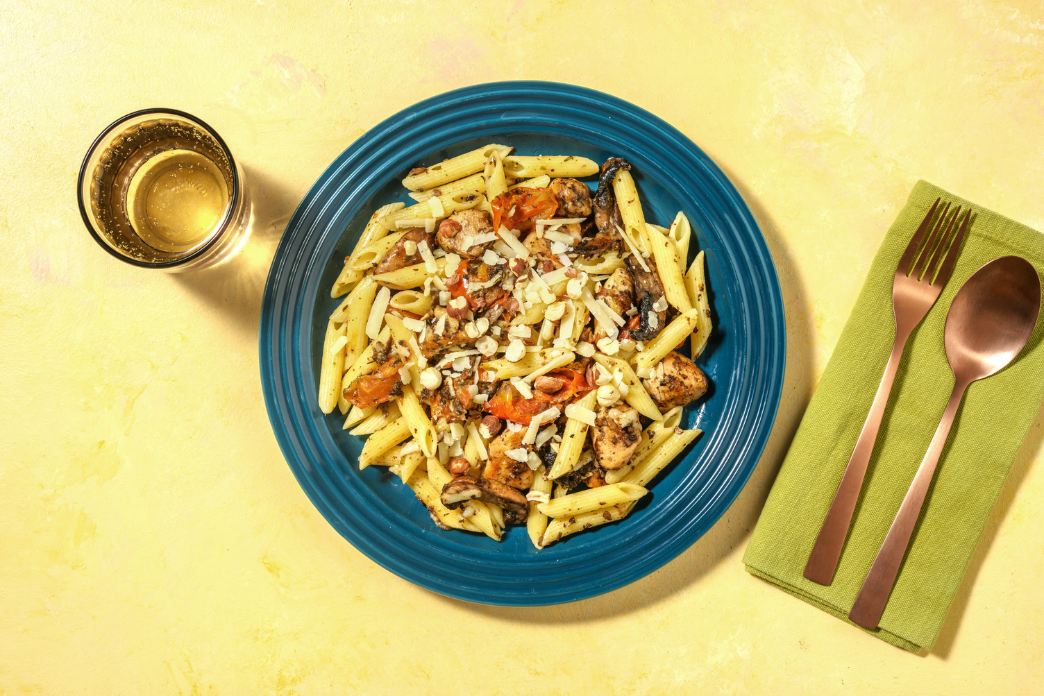 Poulet & pesto aux champignons des bois