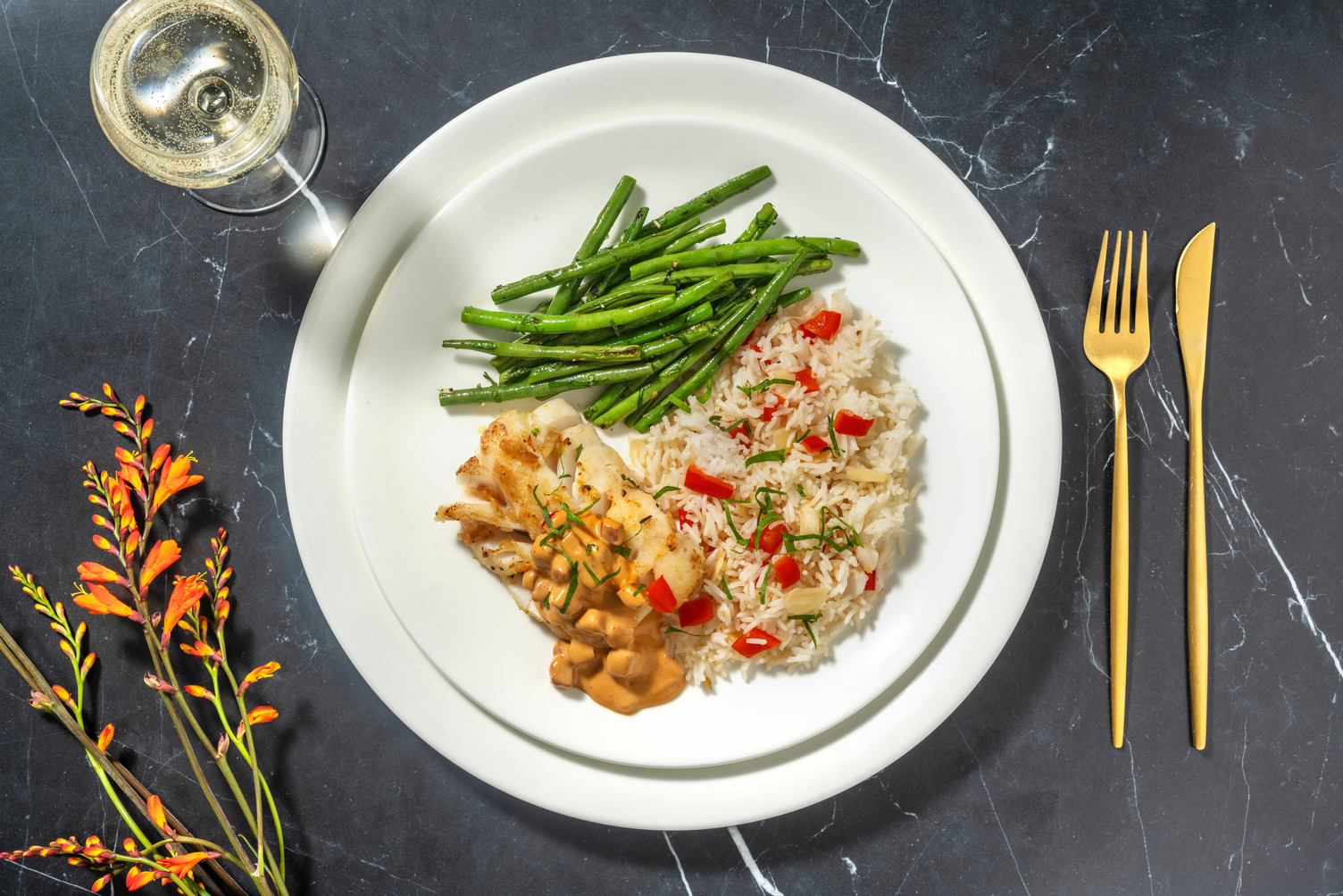 Cabillaud & crème de chorizo