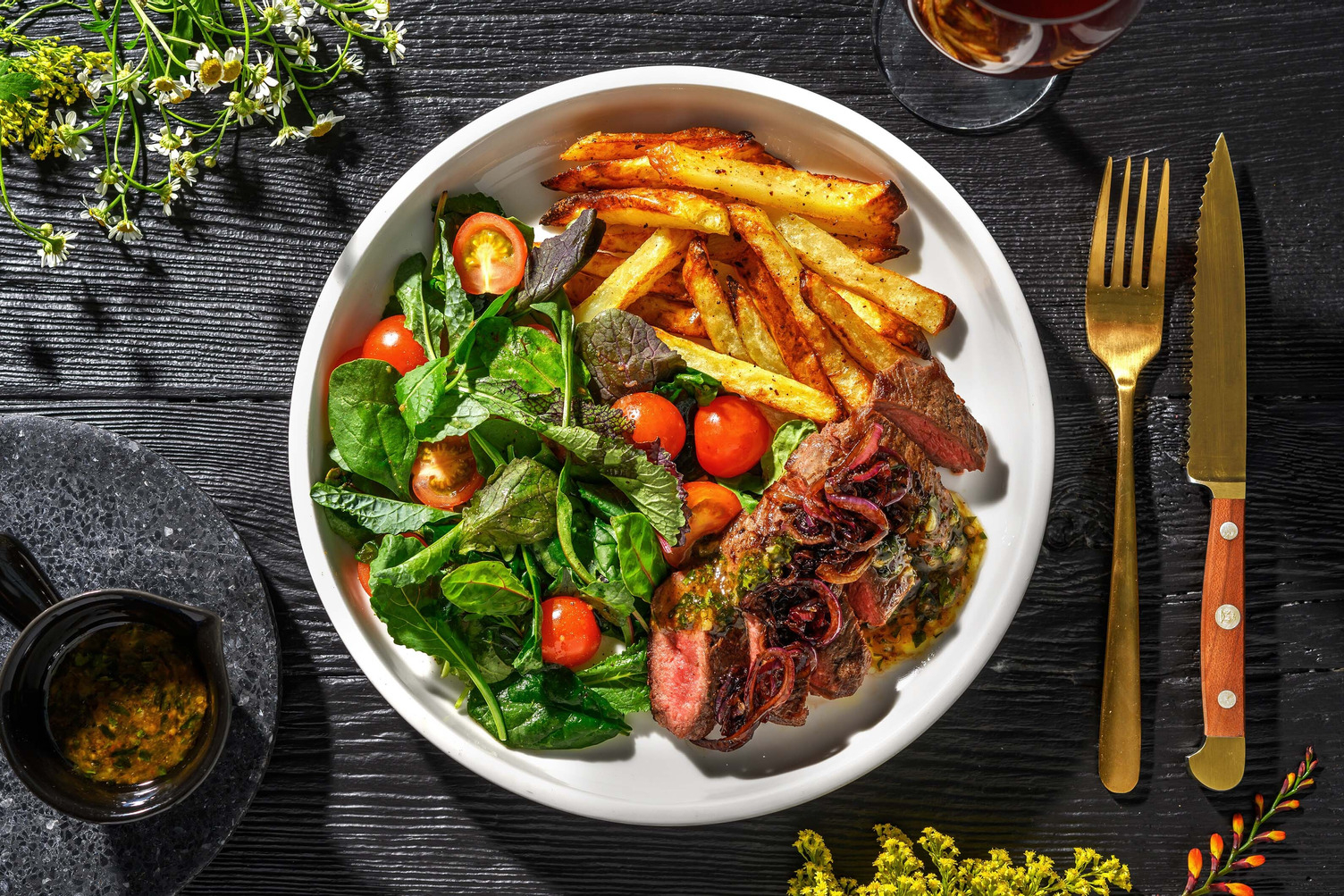 Bio-Rinderhüftsteak mit Cowboy-Butter-Soße