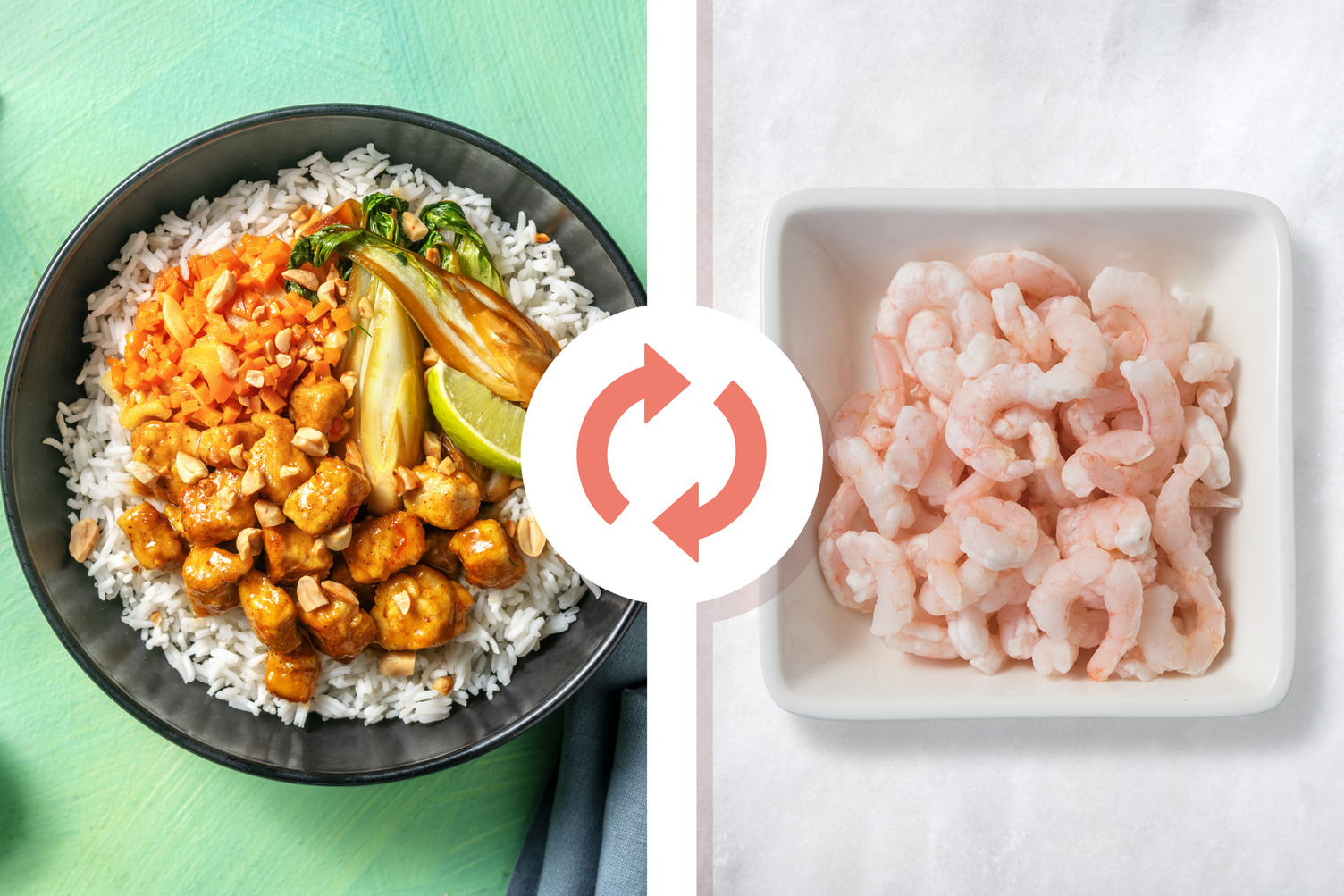 Riso Jasmine e gamberetti glassati in agrodolce