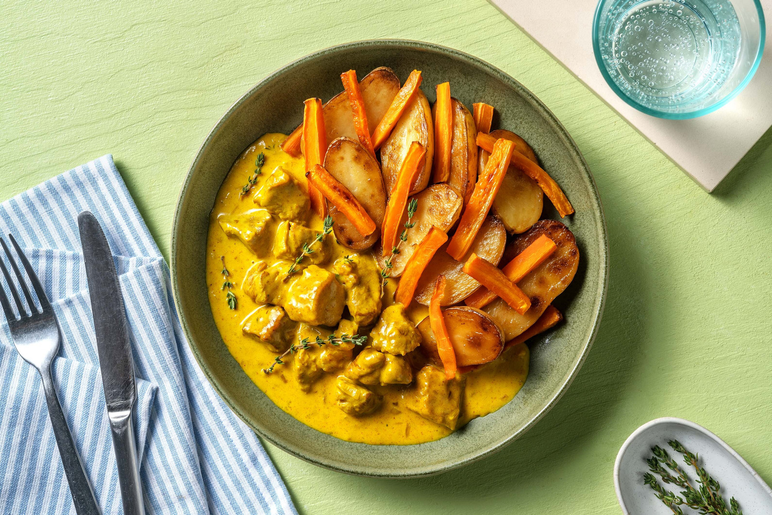 Bocconcini di lonza alla panna e zafferano