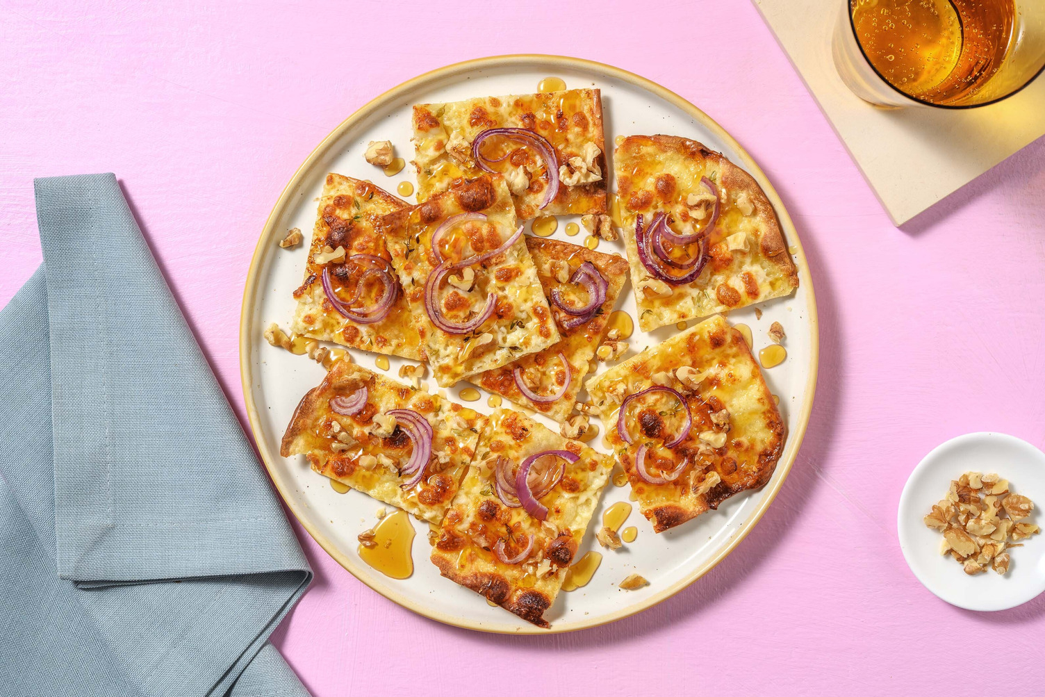 Flammkuchen met geitenkaas