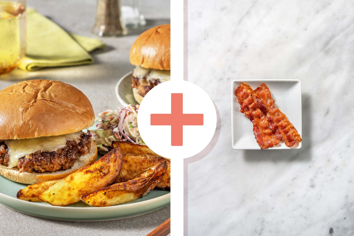 Cheddar Cheeseburger with Streaky Bacon