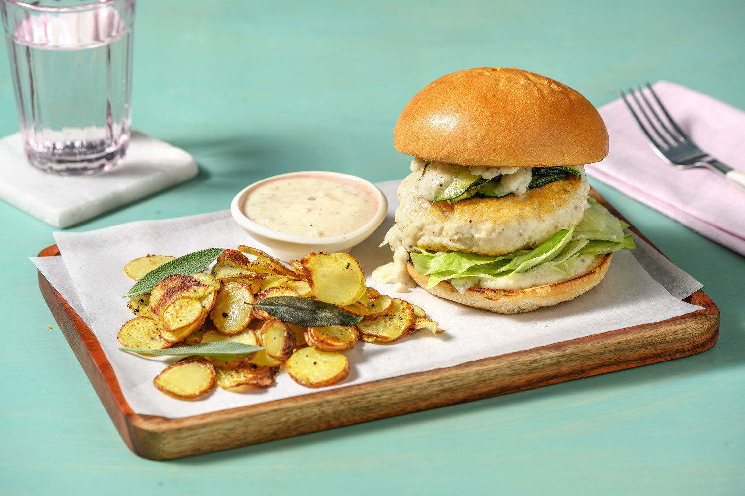Burger di pollo "cacio e pepe"