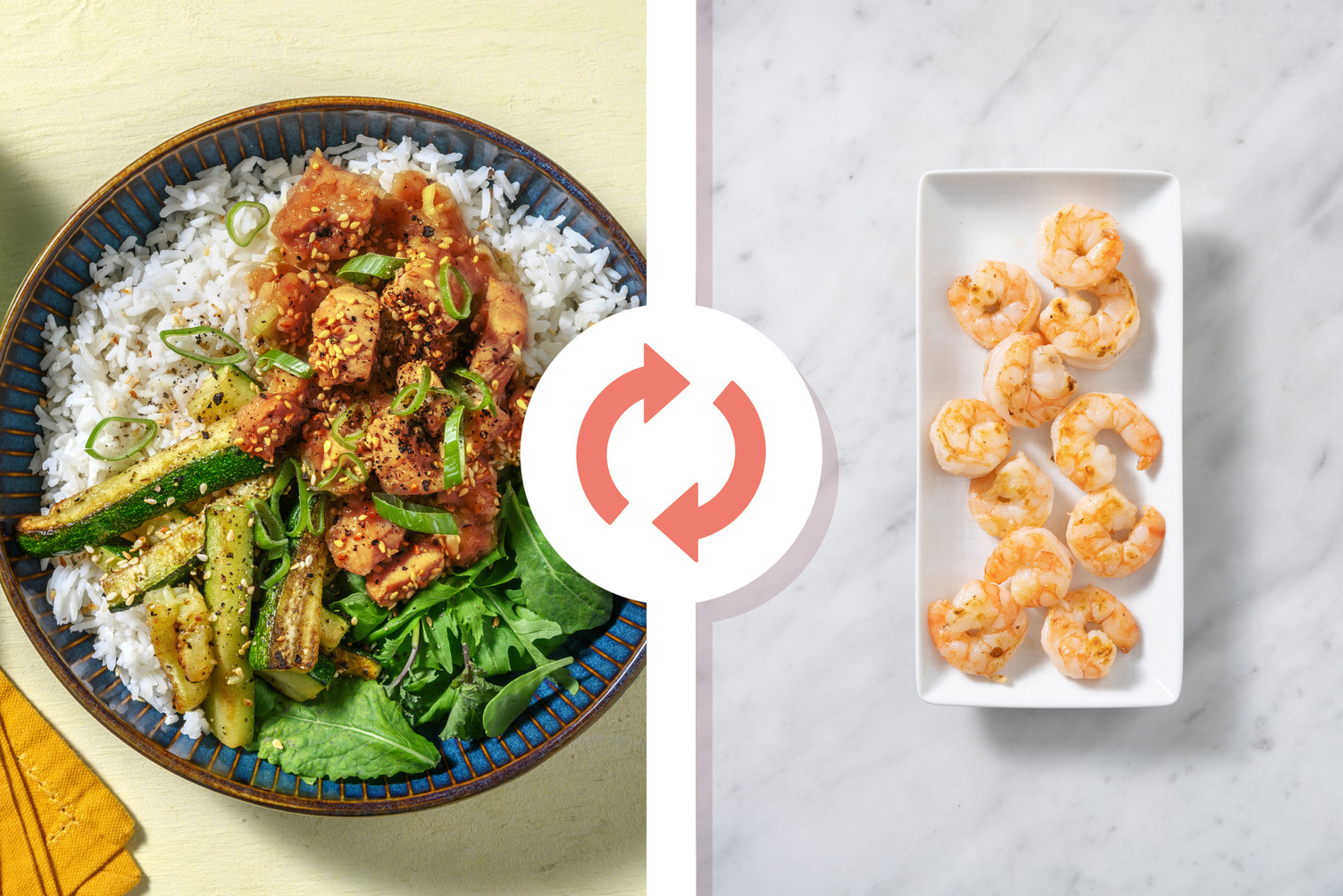 Gamberetti e pera alla coreana