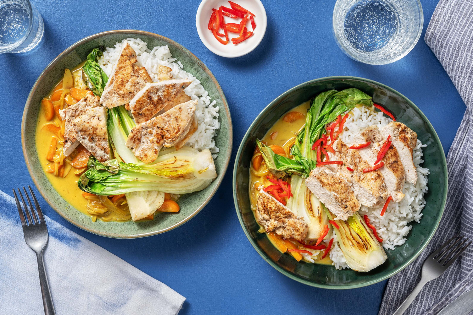 Japansk kyllinge-'laksa'