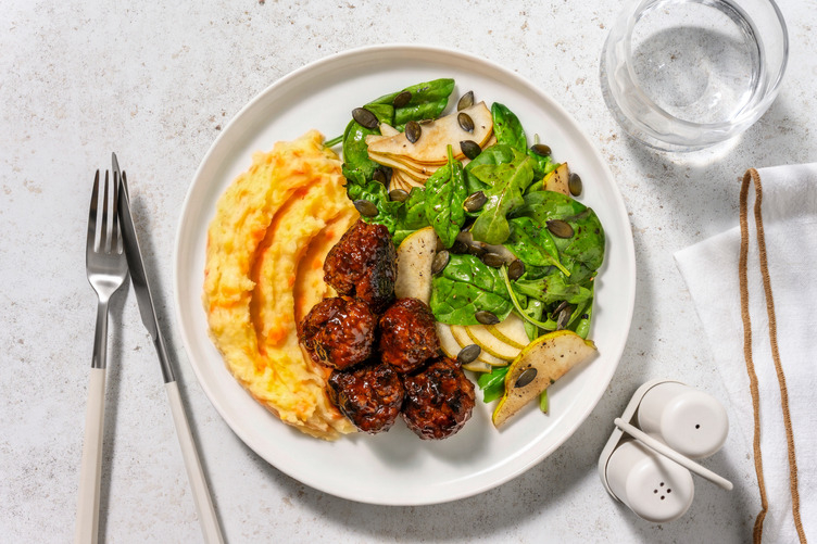Double Sticky Chutney Lean Beef Meatballs