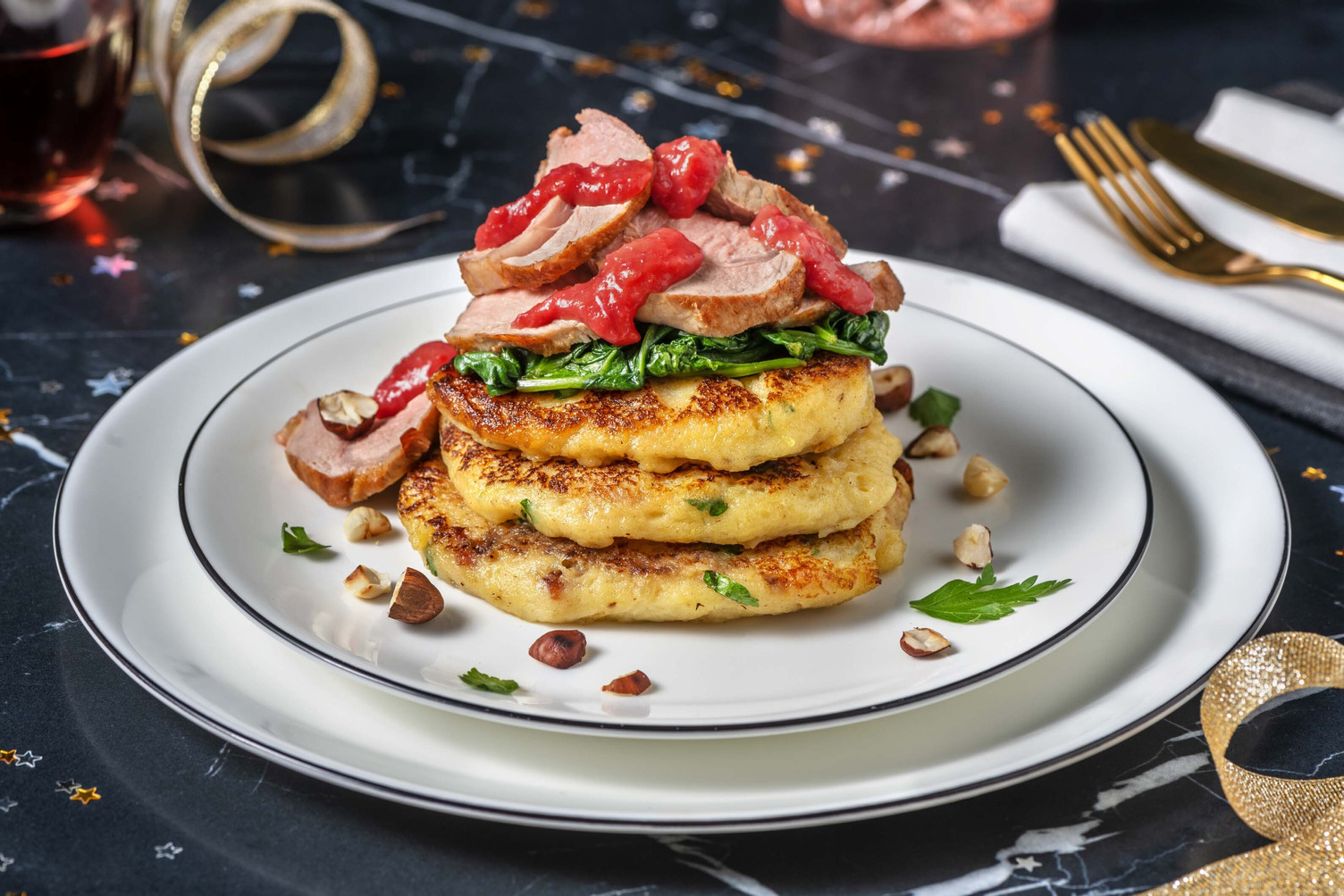 Lonza glassata al chutney di pesche