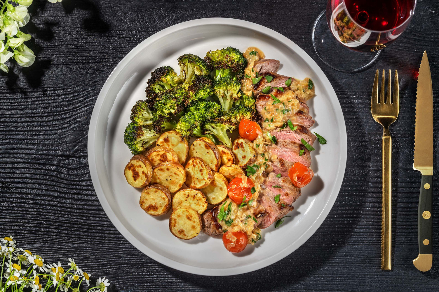 Filet de steak de bœuf poêlés