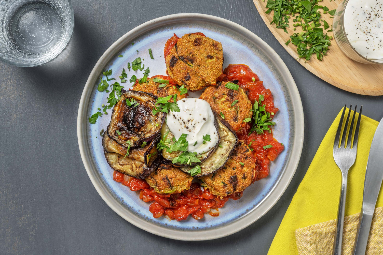 Falafel con salsa di pomodoro