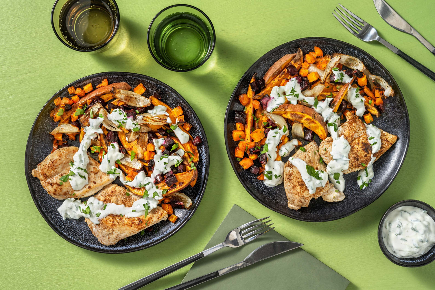 Pannstekt medelhavskyckling