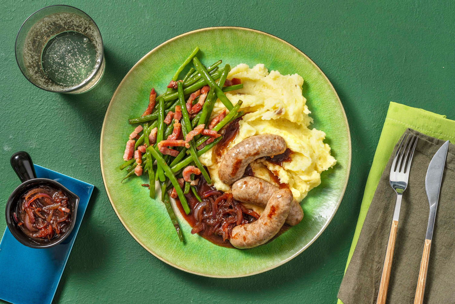 Ultimate Sausages and Cheesy Roasted Garlic Mash