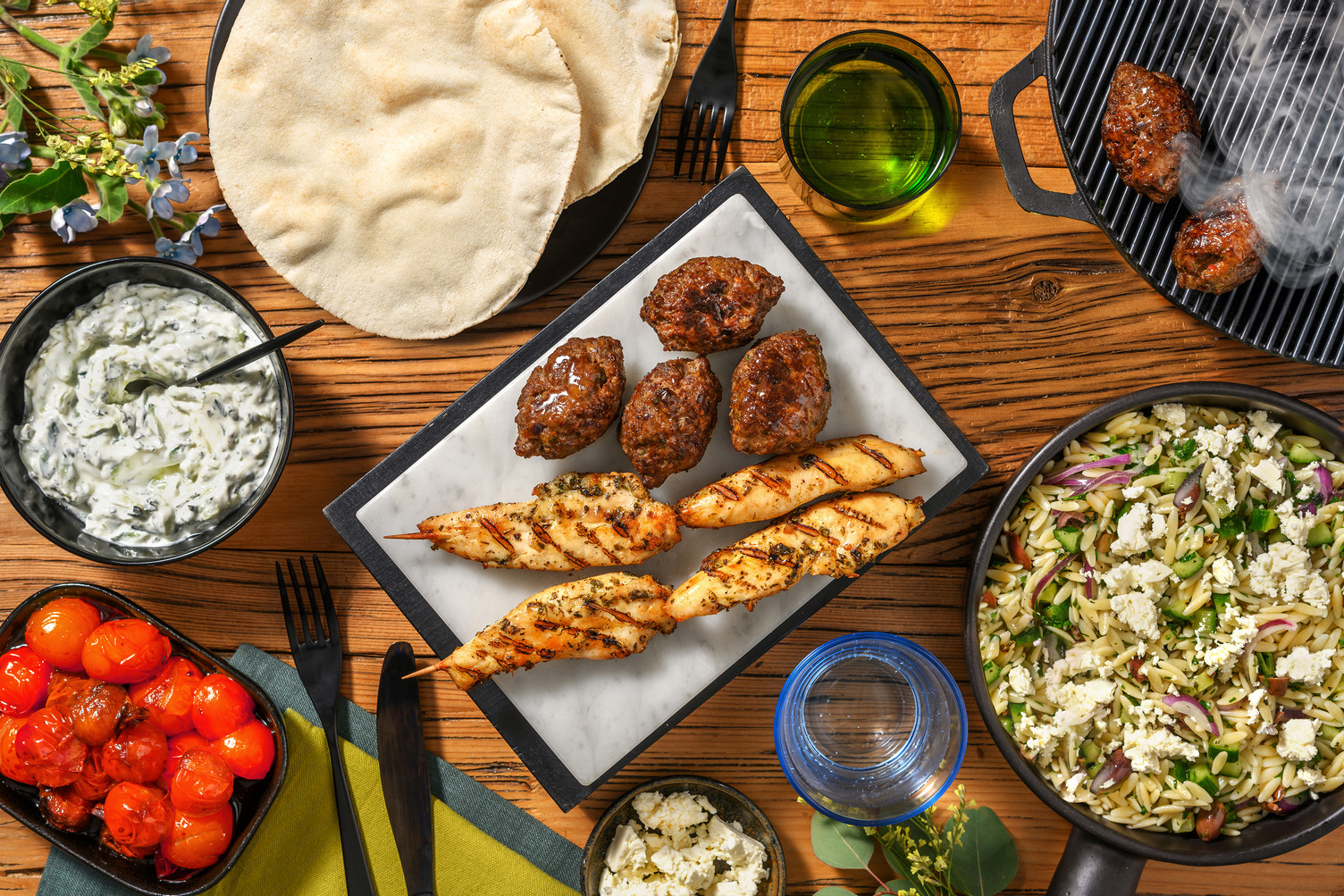 Mixed grill met souvlaki en köfte