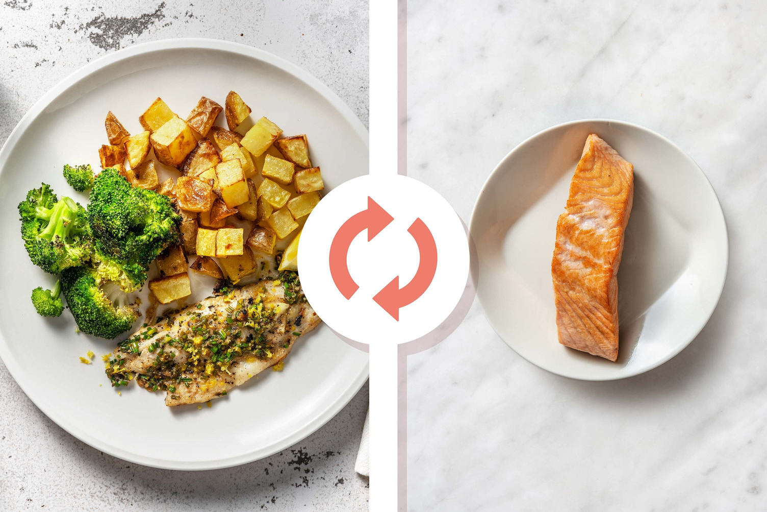 Sea Bass in Lemon, Garlic and Chive Butter // Salmon in Lemon, Garlic and Chive Butter