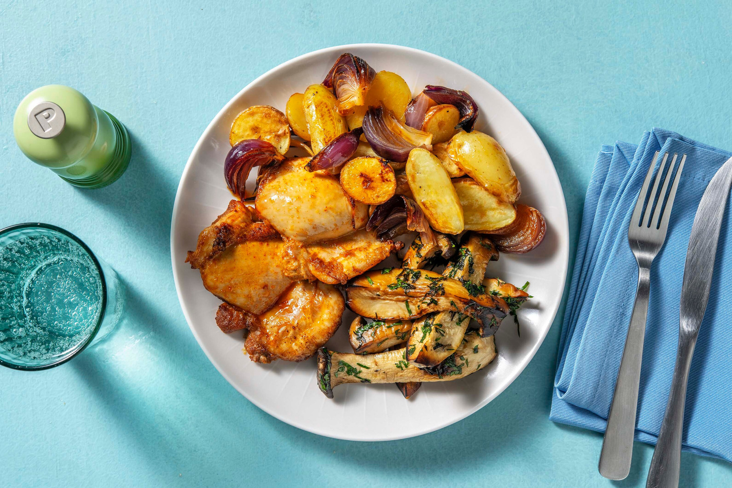 Pollo al forno autunnale