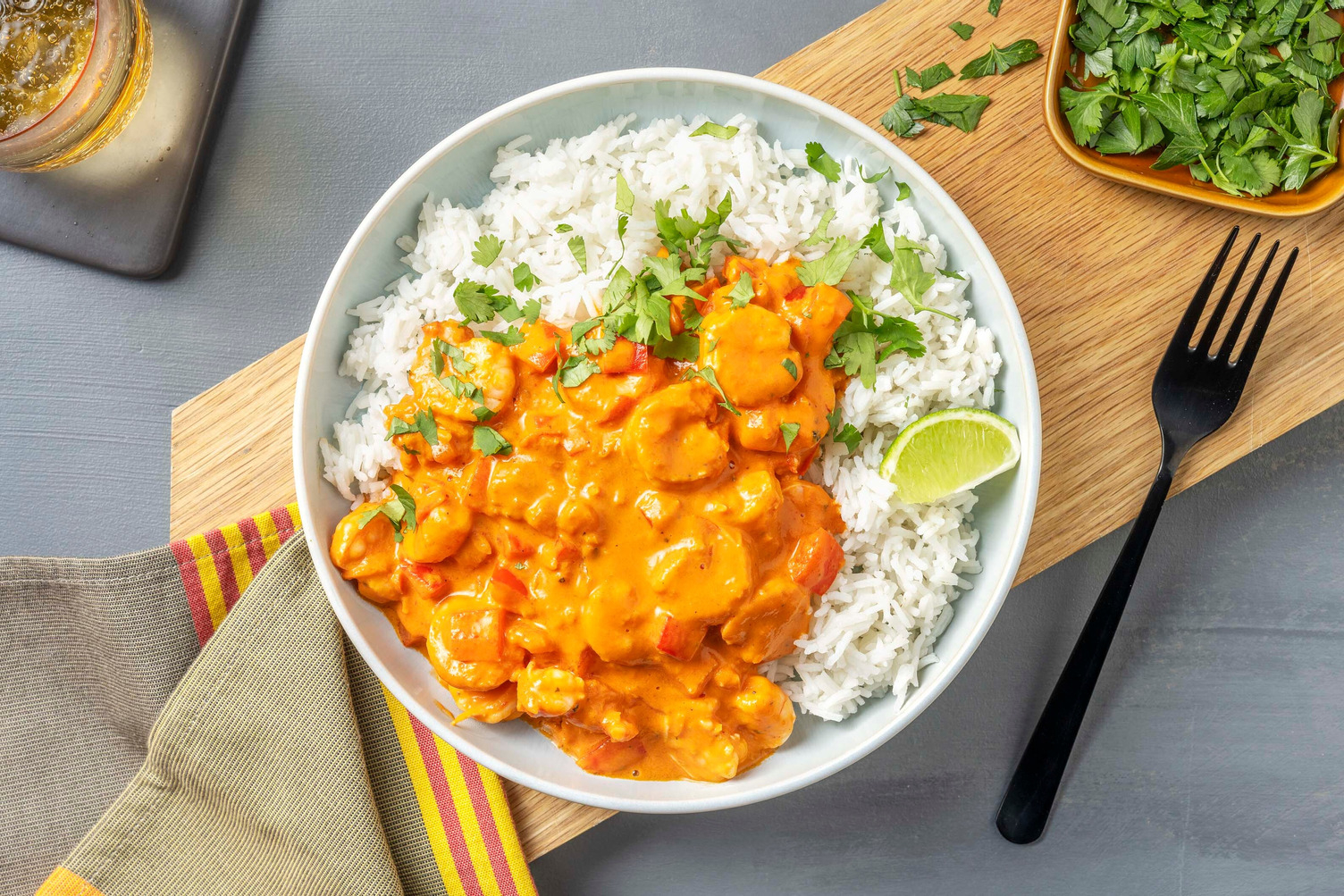 Moqueca de camarão ou crevettes au poivron