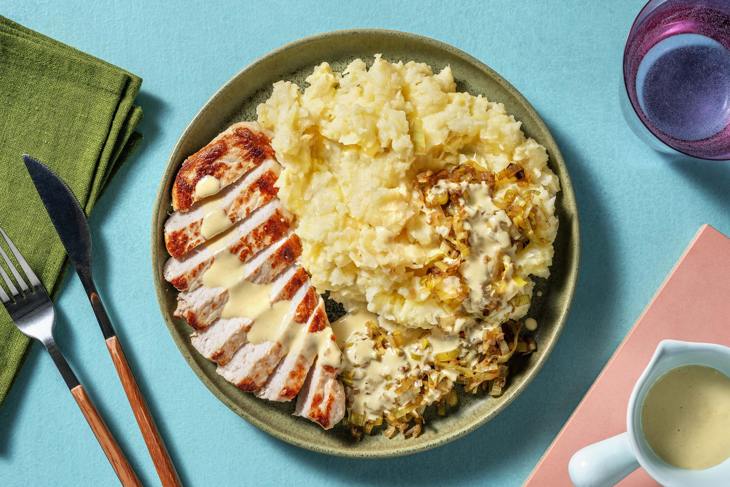 Porc poêlé & purée au céleri-rave