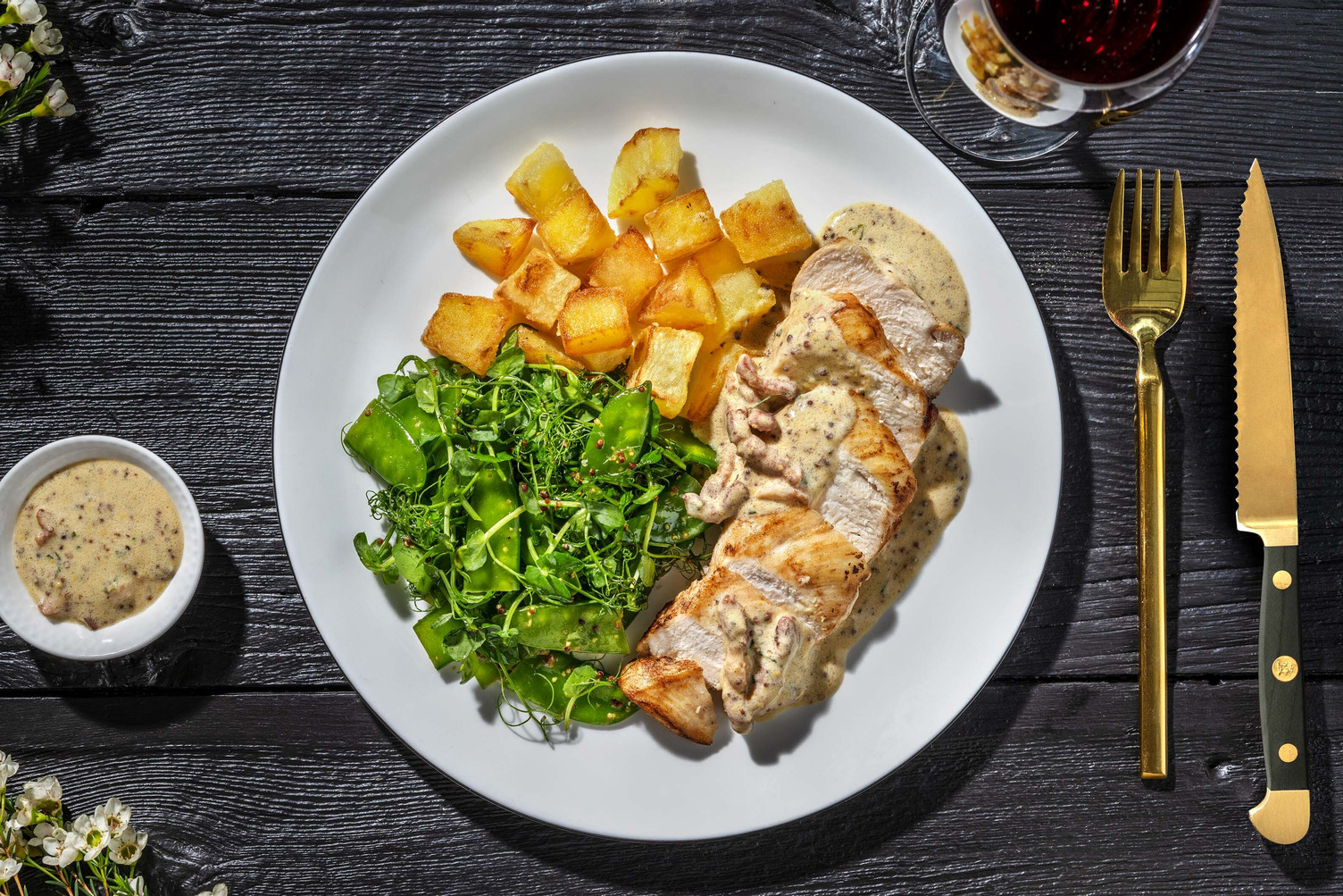 Chicken in Creamy Bacon and Tarragon Sauce