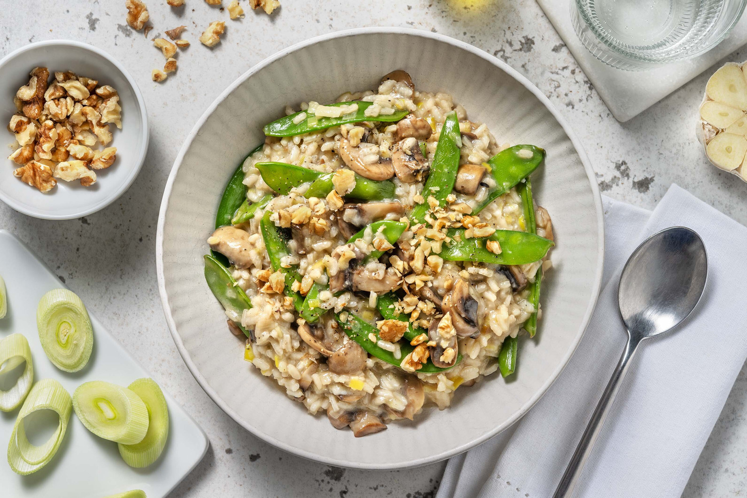 Stovetop Mushroom and Leek Risotto