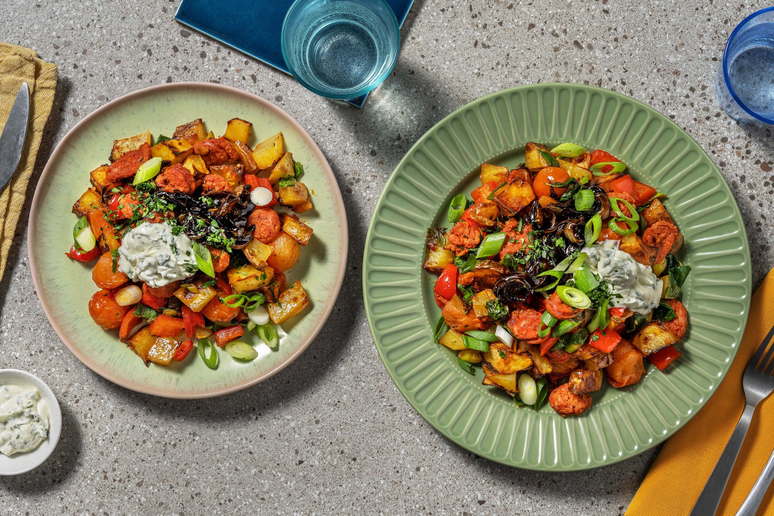 Amerikansk chorizo-pytt