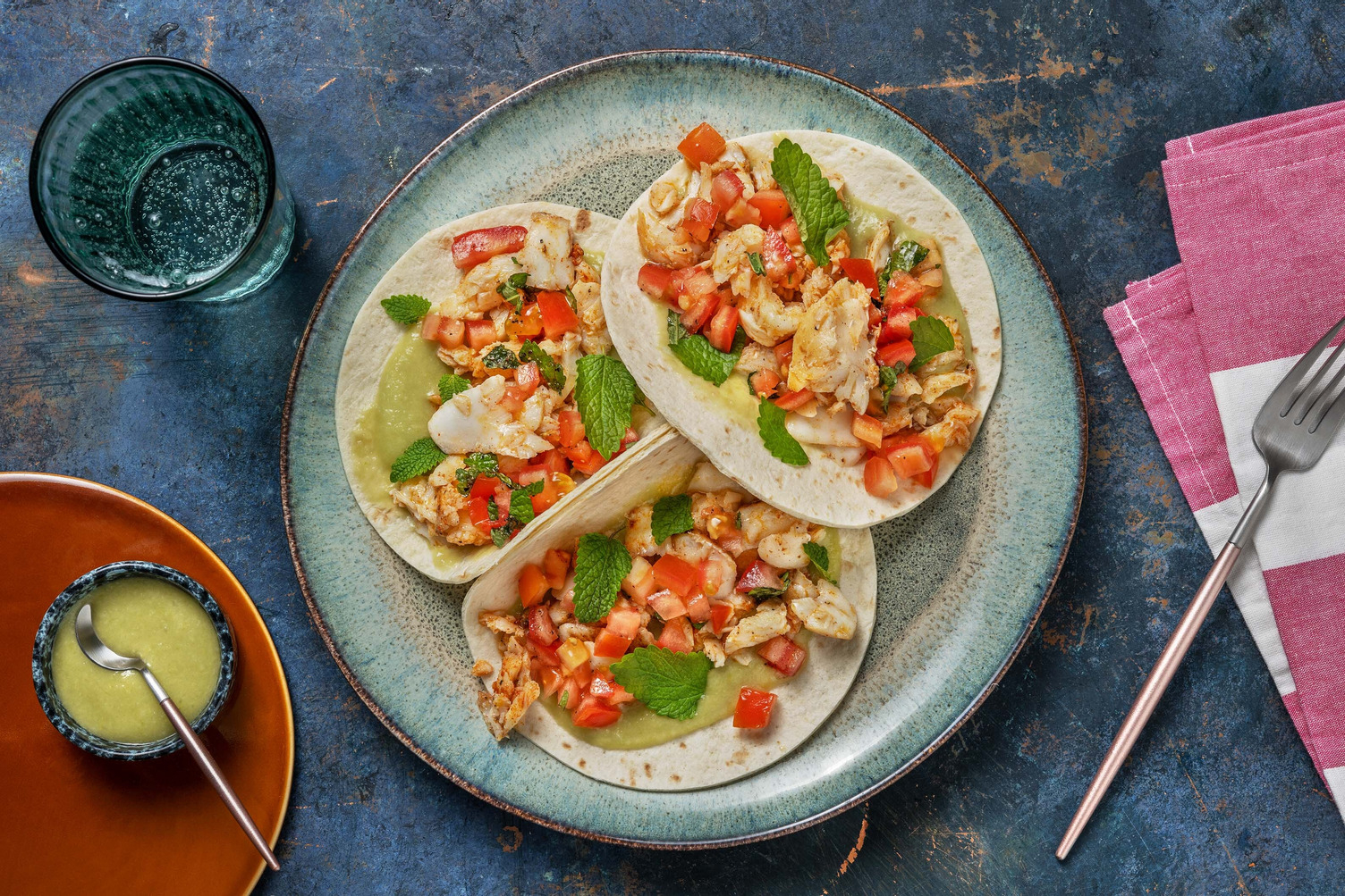 Tacos con merluzzo alla paprika e melissa