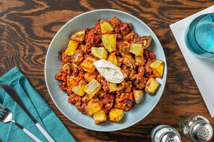 Mexican Style Beef and Kidney Bean Hash