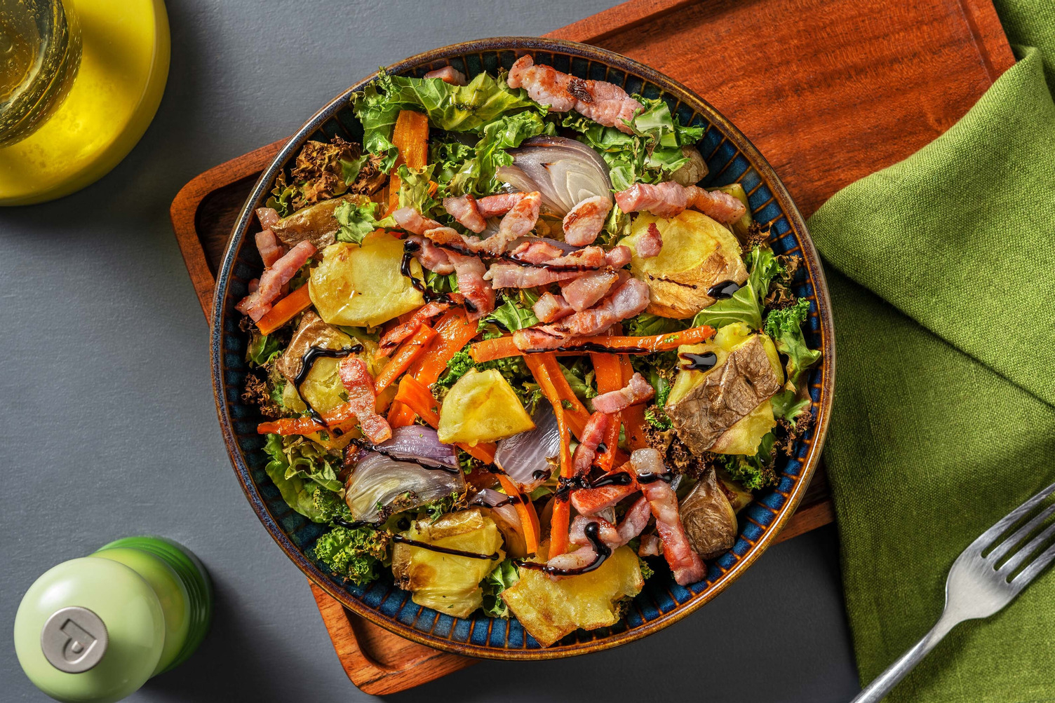 Roast Potato, Bacon and Roasted Tenderstem Salad