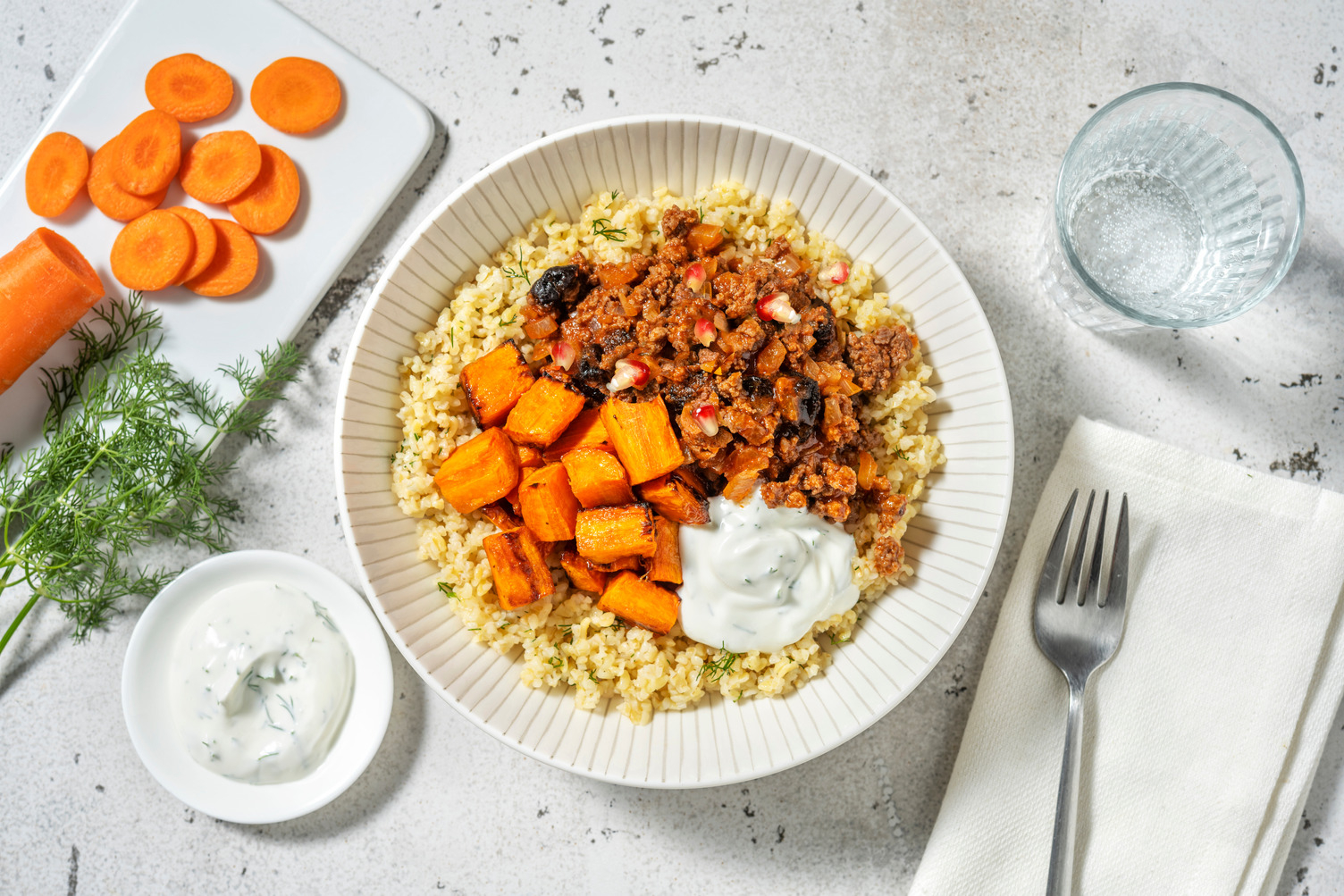 Chermoula Spiced Lamb and Herby Bulgur