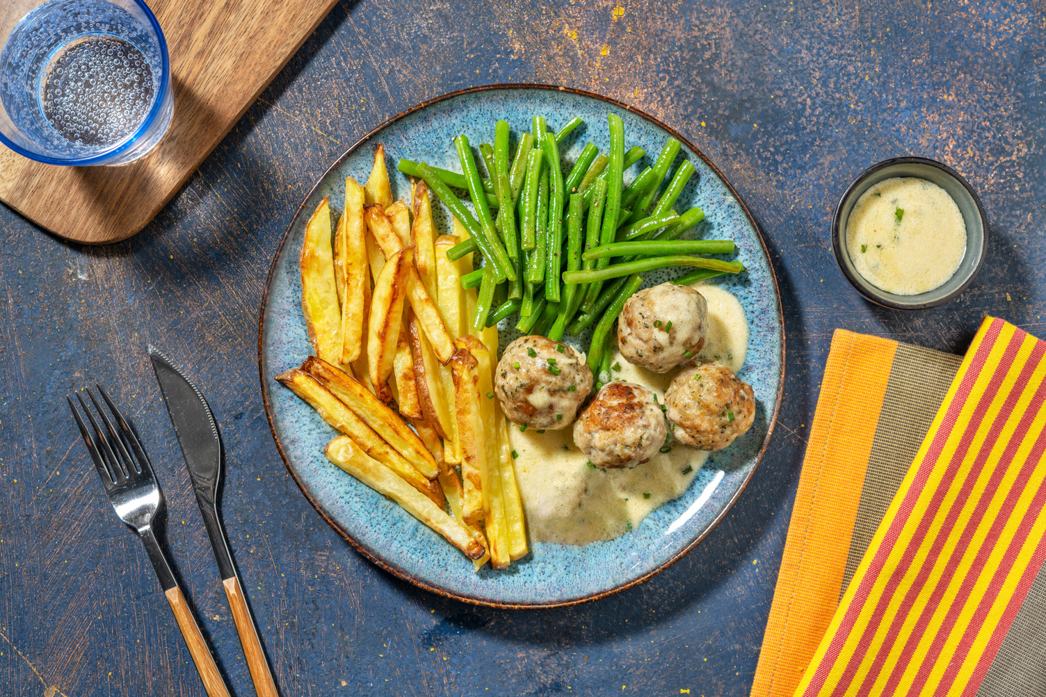 Turkey Meatballs in Creamy Chive Sauce